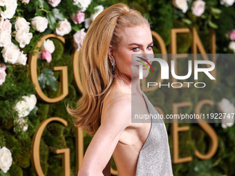 Nicole Kidman wearing Balenciaga with Boucheron jewelry arrives at the 82nd Annual Golden Globe Awards held at The Beverly Hilton Hotel on J...