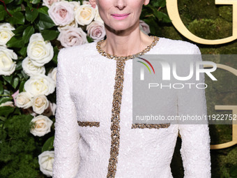 Tilda Swinton wearing Chanel arrives at the 82nd Annual Golden Globe Awards held at The Beverly Hilton Hotel on January 5, 2025 in Beverly H...