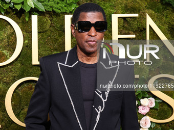 Babyface arrives at the 82nd Annual Golden Globe Awards held at The Beverly Hilton Hotel on January 5, 2025 in Beverly Hills, Los Angeles, C...