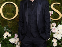 Jesse Eisenberg arrives at the 82nd Annual Golden Globe Awards held at The Beverly Hilton Hotel on January 5, 2025 in Beverly Hills, Los Ang...