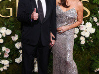 Hans Zimmer and Dina De Luca arrive at the 82nd Annual Golden Globe Awards held at The Beverly Hilton Hotel on January 5, 2025 in Beverly Hi...