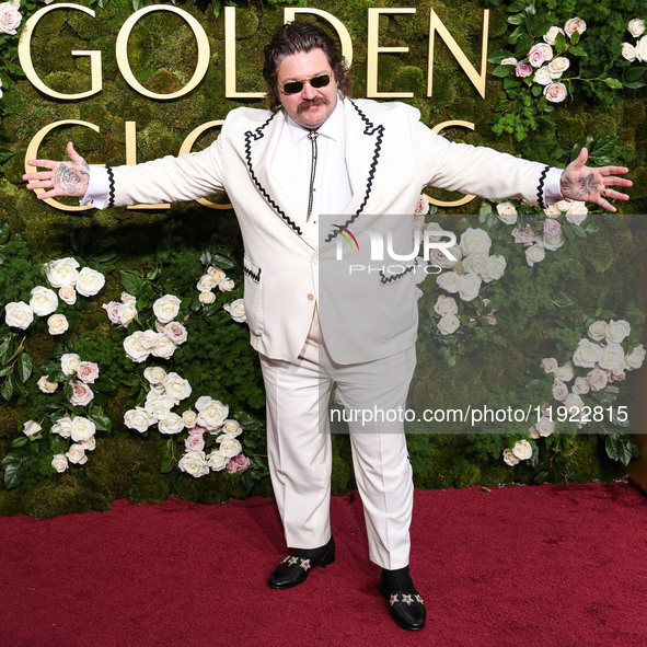 Matty Matheson arrives at the 82nd Annual Golden Globe Awards held at The Beverly Hilton Hotel on January 5, 2025 in Beverly Hills, Los Ange...