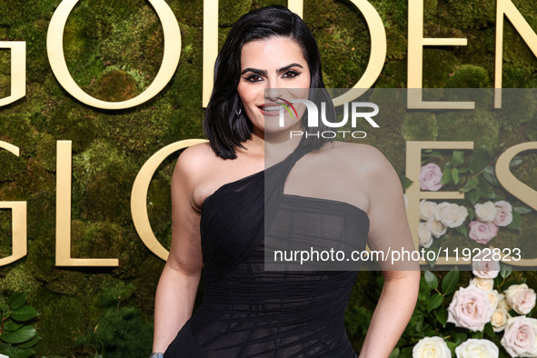 Nava Mau arrives at the 82nd Annual Golden Globe Awards held at The Beverly Hilton Hotel on January 5, 2025 in Beverly Hills, Los Angeles, C...