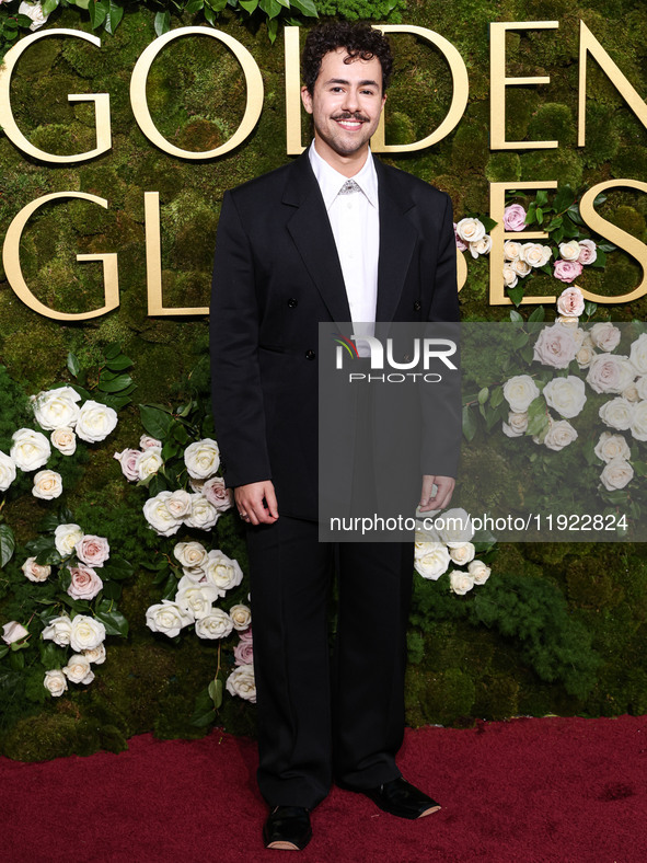 Ramy Youssef arrives at the 82nd Annual Golden Globe Awards held at The Beverly Hilton Hotel on January 5, 2025 in Beverly Hills, Los Angele...