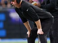 DETROIT,MICHIGAN-JANUARY 5:  Detroit Lions head coach Dan Campbell watches from the sidelines during a game between the Detroit Lions and th...