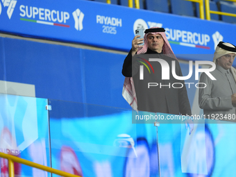 Spectators takes photos prior the EA SPORTS FC SUPERCUP 24/25 final match between FC Internazionale and AC Milan at Kingdom Arena on January...