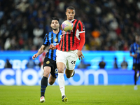 Malick Thiaw centre-back of AC Milan and Germany during the EA SPORTS FC SUPERCUP 24/25 final match between FC Internazionale and AC Milan a...