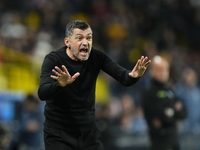 Sergio Conceiçao head coach of AC Milan reacts during the EA SPORTS FC SUPERCUP 24/25 final match between FC Internazionale and AC Milan at...