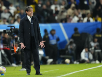 Simone Inzaghi head coach of Internazionale reacts during the EA SPORTS FC SUPERCUP 24/25 final match between FC Internazionale and AC Milan...