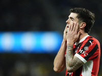 Christian Pulisic right winger of AC Milan and United States reacts during the EA SPORTS FC SUPERCUP 24/25 final match between FC Internazio...