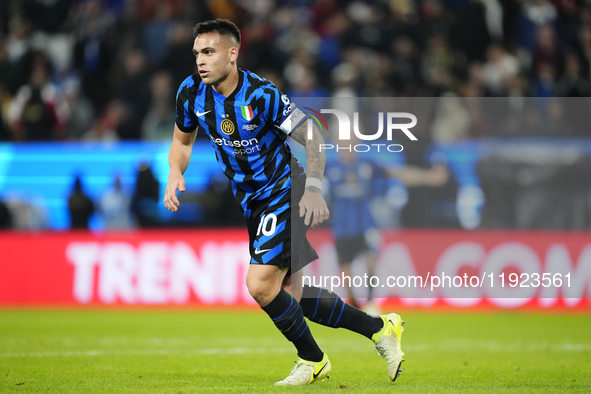 Lautaro Martinez centre-forward of Internazionale and Argentina celebrates after scoring his sides first goal during the EA SPORTS FC SUPERC...