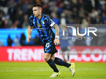 Lautaro Martinez centre-forward of Internazionale and Argentina celebrates after scoring his sides first goal during the EA SPORTS FC SUPERC...