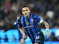 Lautaro Martinez centre-forward of Internazionale and Argentina celebrates after scoring his sides first goal during the EA SPORTS FC SUPERC...