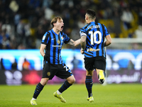 Lautaro Martinez centre-forward of Internazionale and Argentina celebrates after scoring his sides first goal  during the EA SPORTS FC SUPER...