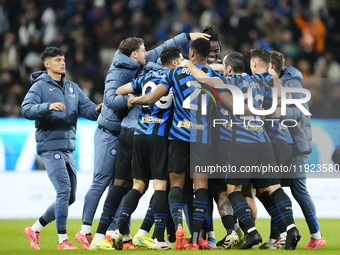 Lautaro Martinez centre-forward of Internazionale and Argentina celebrates after scoring his sides first goal  during the EA SPORTS FC SUPER...