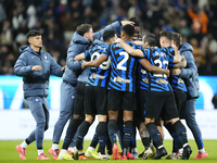 Lautaro Martinez centre-forward of Internazionale and Argentina celebrates after scoring his sides first goal  during the EA SPORTS FC SUPER...