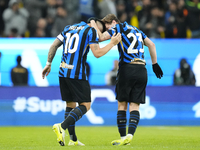 Lautaro Martinez centre-forward of Internazionale and Argentina celebrates after scoring his sides first goal  during the EA SPORTS FC SUPER...