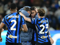 Lautaro Martinez centre-forward of Internazionale and Argentina celebrates after scoring his sides first goal during the EA SPORTS FC SUPERC...