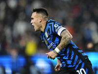 Lautaro Martinez centre-forward of Internazionale and Argentina celebrates after scoring his sides first goal during the EA SPORTS FC SUPERC...