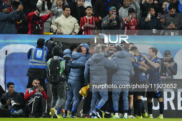 Mehdi Taremi centre-forward of Internazionale and Iran celebrates after scoring his sides first goal during the EA SPORTS FC SUPERCUP 24/25...