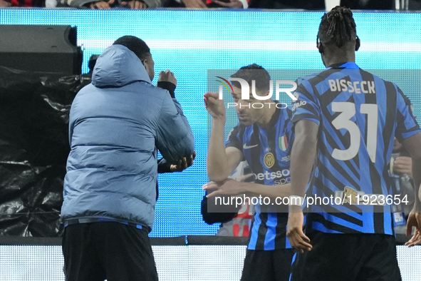 Mehdi Taremi centre-forward of Internazionale and Iran celebrates after scoring his sides first goal during the EA SPORTS FC SUPERCUP 24/25...