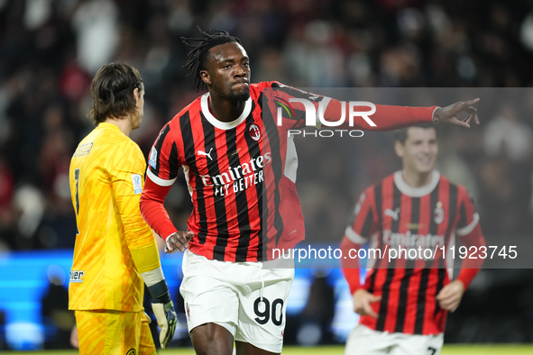 Tammy Abraham centre-forward of AC Milan and England celebrates after scoring his sides first goal during the EA SPORTS FC SUPERCUP 24/25 fi...