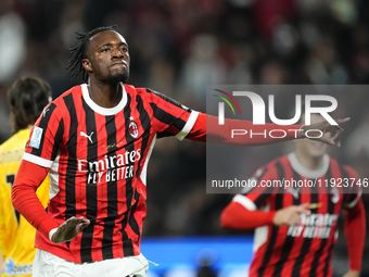 Tammy Abraham centre-forward of AC Milan and England celebrates after scoring his sides first goal during the EA SPORTS FC SUPERCUP 24/25 fi...