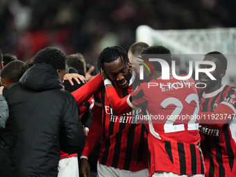 Tammy Abraham centre-forward of AC Milan and England celebrates after scoring his sides first goal during the EA SPORTS FC SUPERCUP 24/25 fi...