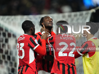 Tammy Abraham centre-forward of AC Milan and England celebrates after scoring his sides first goal during the EA SPORTS FC SUPERCUP 24/25 fi...