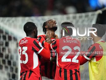 Tammy Abraham centre-forward of AC Milan and England celebrates after scoring his sides first goal during the EA SPORTS FC SUPERCUP 24/25 fi...