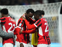 Tammy Abraham centre-forward of AC Milan and England celebrates after scoring his sides first goal during the EA SPORTS FC SUPERCUP 24/25 fi...