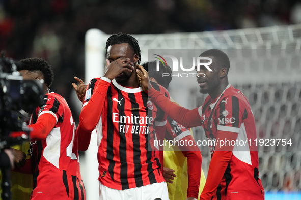 Tammy Abraham centre-forward of AC Milan and England celebrates after scoring his sides first goal during the EA SPORTS FC SUPERCUP 24/25 fi...