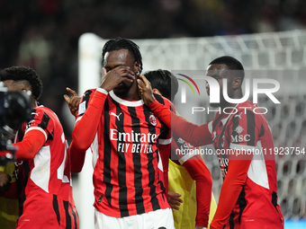 Tammy Abraham centre-forward of AC Milan and England celebrates after scoring his sides first goal during the EA SPORTS FC SUPERCUP 24/25 fi...