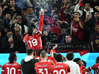 Milan players celebrates the victory after winning the EA SPORTS FC SUPERCUP 24/25 final match between FC Internazionale and AC Milan at Kin...