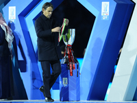 Simone Inzaghi head coach of Internazionale with the medal of runnerup after losing the EA SPORTS FC SUPERCUP 24/25 final match between FC I...