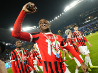 Rafael Leao left winger of AC Milan and Portugal celebrates the victory after winning the EA SPORTS FC SUPERCUP 24/25 final match between FC...