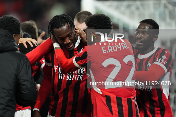 Tammy Abraham centre-forward of AC Milan and England celebrates after scoring his sides first goal during the EA SPORTS FC SUPERCUP 24/25 fi...