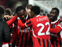 Tammy Abraham centre-forward of AC Milan and England celebrates after scoring his sides first goal during the EA SPORTS FC SUPERCUP 24/25 fi...