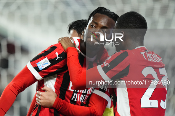 Tammy Abraham centre-forward of AC Milan and England celebrates after scoring his sides first goal during the EA SPORTS FC SUPERCUP 24/25 fi...