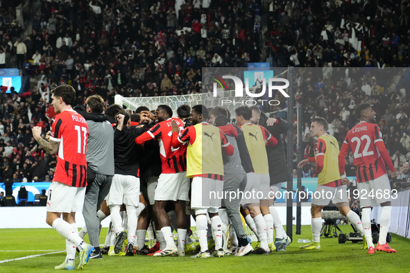 during the EA SPORTS FC SUPERCUP 24/25 final match between FC Internazionale and AC Milan at Kingdom Arena on January 6, 2025 in Riyadh, Sau...