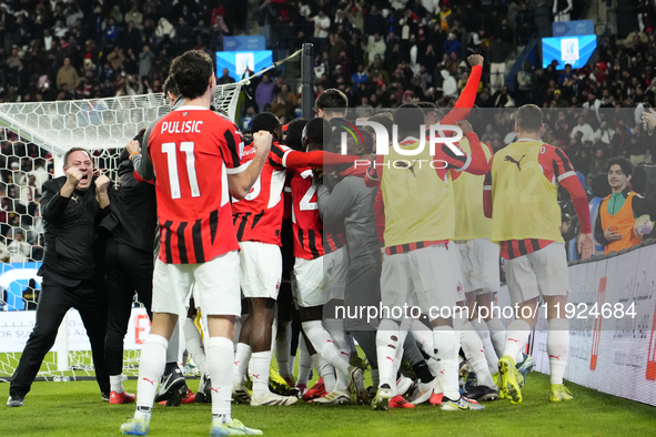 during the EA SPORTS FC SUPERCUP 24/25 final match between FC Internazionale and AC Milan at Kingdom Arena on January 6, 2025 in Riyadh, Sau...