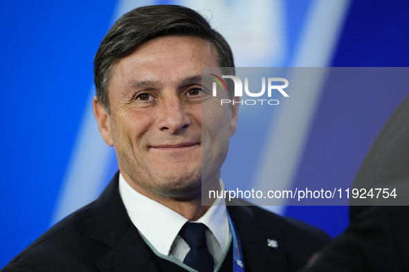 Javier Zanetti former Inter player prior the EA SPORTS FC SUPERCUP 24/25 final match between FC Internazionale and AC Milan at Kingdom Arena...