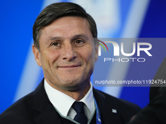 Javier Zanetti former Inter player prior the EA SPORTS FC SUPERCUP 24/25 final match between FC Internazionale and AC Milan at Kingdom Arena...