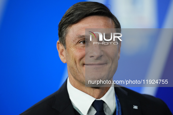 Javier Zanetti former Inter player prior the EA SPORTS FC SUPERCUP 24/25 final match between FC Internazionale and AC Milan at Kingdom Arena...