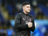 Luka Jovic centre-forward of AC Milan and Serbia during the warm-up before the EA SPORTS FC SUPERCUP 24/25 final match between FC Internazio...