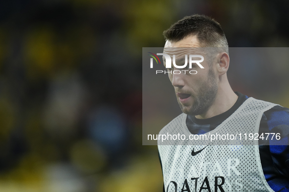 Stefan de Vrij centre-back of Internazionale and Netherlands during the EA SPORTS FC SUPERCUP 24/25 final match between FC Internazionale an...