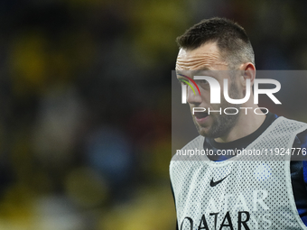 Stefan de Vrij centre-back of Internazionale and Netherlands during the EA SPORTS FC SUPERCUP 24/25 final match between FC Internazionale an...