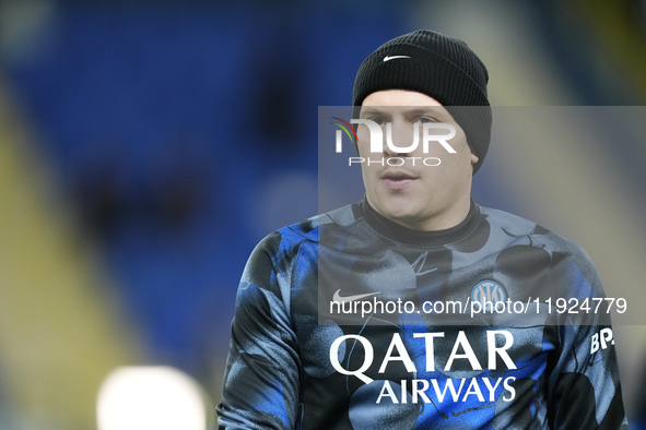 Nicolo Barella central midfield of Internazionale and Italy  during the warm-up before the EA SPORTS FC SUPERCUP 24/25 final match between F...