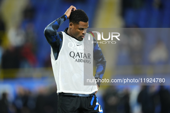 Davide Calabria right-back of AC Milan and Italy during the warm-up before the EA SPORTS FC SUPERCUP 24/25 final match between FC Internazio...