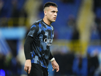 Lautaro Martinez centre-forward of Internazionale and Argentina during the warm-up before the EA SPORTS FC SUPERCUP 24/25 final match betwee...